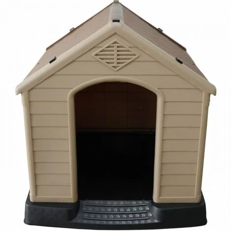 POILS & PLUMES CHIEN POIL & PLUMES - Niche En Plastique Pour Chien - OLAF - Mocha Et Chocolat - 73.6*66.5*69.5cm 1 POILS & PLUMES CHIEN POIL & PLUMES - Niche En Plastique Pour Chien - OLAF - Mocha Et Chocolat - 73.6*66.5*69.5cm