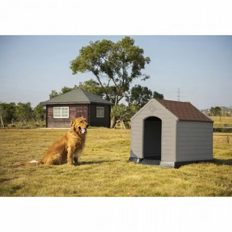 POILS & PLUMES CHIEN POIL & PLUMES - Niche En Plastique Pour Chien - OLAF - Mocha Et Chocolat - 73.6*66.5*69.5cm 2 POILS & PLUMES CHIEN POIL & PLUMES - Niche En Plastique Pour Chien - OLAF - Mocha Et Chocolat - 73.6*66.5*69.5cm – Image 2