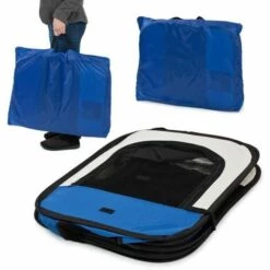 Enclos Pour Animaux Bleu 64cm X 50cm X 6cm FUIENKO -Niche, chenil, enclos et parc pour chien Soldes 2022 54939901 3