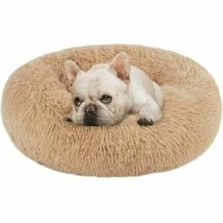 HANBING Chenil En Peluche Pour Animaux De Compagnie (marron Clair 40cm) -Niche, chenil, enclos et parc pour chien Soldes 2022 54995382 3
