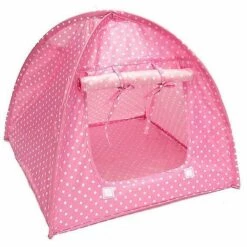 HANBING Tente Pour Animaux De Compagnie Tente Pour Animaux De Compagnie Pliable (point Rose)