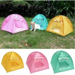 HANBING Tente Pour Animaux De Compagnie Tente Pour Animaux De Compagnie Pliable (point Rose) 8 HANBING Tente Pour Animaux De Compagnie Tente Pour Animaux De Compagnie Pliable (point Rose) -Niche, chenil, enclos et parc pour chien Soldes 2022 54995436 4