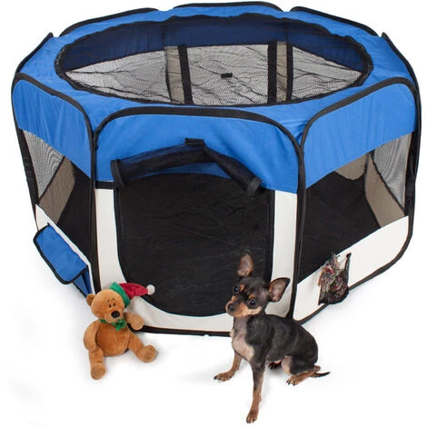 SiFree®Parc Pour Chien Chat Pliable,Pet House Tent Pliable ,Pet Chiot Chien Bleu 2 SiFree®Parc Pour Chien Chat Pliable,Pet House Tent Pliable ,Pet Chiot Chien Bleu – Image 2
