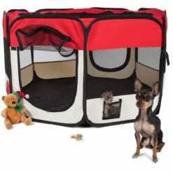 SiFree®Parc Pour Chien Chat Pliable,Pet House Tent Pliable ,Pet Chiot Chien Rouge 7 SiFree®Parc Pour Chien Chat Pliable,Pet House Tent Pliable ,Pet Chiot Chien Rouge -Niche, chenil, enclos et parc pour chien Soldes 2022 55509996 3