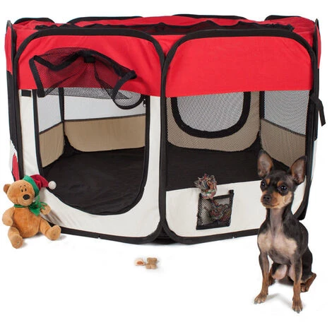 SiFree®Parc Pour Chien Chat Pliable,Pet House Tent Pliable ,Pet Chiot Chien Rouge 3 SiFree®Parc Pour Chien Chat Pliable,Pet House Tent Pliable ,Pet Chiot Chien Rouge – Image 3