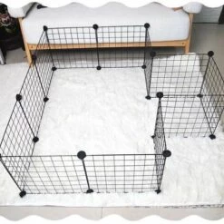 AXHUP Parc Pour Chien 12PCS Enclos Pets DIY - 35*35cm -Niche, chenil, enclos et parc pour chien Soldes 2022 55577089 4