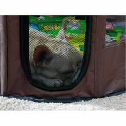 Fei Yu Clôture Ronde Intérieure/extérieure Pour Parc Animalier Portable Pliable (Coffee-S) -Niche, chenil, enclos et parc pour chien Soldes 2022 55599957 3