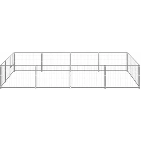 INLIFE Chenil Argenté 12 M² Acier 1 INLIFE Chenil Argenté 12 M² Acier