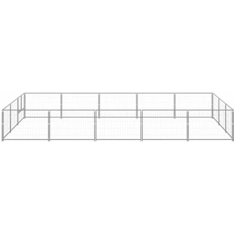 INLIFE Chenil Argenté 15 M² Acier 1 INLIFE Chenil Argenté 15 M² Acier