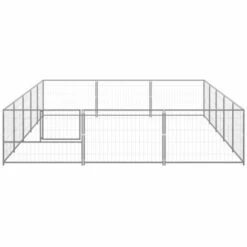 INLIFE Chenil Argenté 15 M² Acier 7 INLIFE Chenil Argenté 15 M² Acier -Niche, chenil, enclos et parc pour chien Soldes 2022 55641756 3