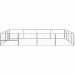 INLIFE Chenil Argenté 16 M² Acier -Niche, chenil, enclos et parc pour chien Soldes 2022 55641762 3