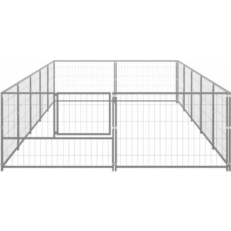 INLIFE Chenil Argenté 10 M² Acier 3 INLIFE Chenil Argenté 10 M² Acier – Image 3
