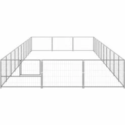 INLIFE Chenil Argenté 30 M² Acier 7 INLIFE Chenil Argenté 30 M² Acier -Niche, chenil, enclos et parc pour chien Soldes 2022 55642627 3