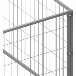 INLIFE Chenil Argenté 63 M² Acier -Niche, chenil, enclos et parc pour chien Soldes 2022 55643165 5