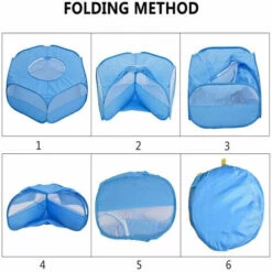 Enclos Pliable Pour Chien, Cage Étanche Pour Petits Animaux, Parc Avec Fermeture Éclair Pour Animal Domastique, Clôture D'exercice En Intérieur Extérieur Pour Chat Lapin-Macaron -Niche, chenil, enclos et parc pour chien Soldes 2022 55826148 3