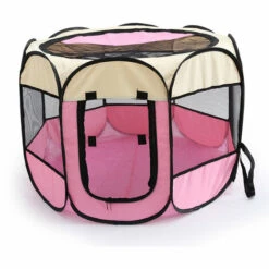 Niche, chenil, enclos et parc pour chien Soldes 2022 16 Parc Pour Animaux Pliable Parc Pour Chiens En Déplacement Enclos Pour Chats En Déplacement Parc Pour Chiots En Polyester(73 X 73 X 43 Cm)-Macaron