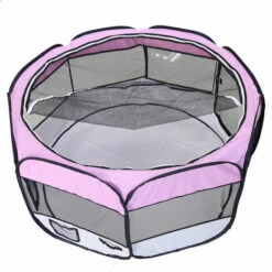 OOBEST Pet House Tent Pliable Très Grand Espace Tente Lit Parc Pour Pet Chiot Chiens Chats Étanche Centre D'exercice Chenil Rose