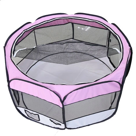 OOBEST Pet House Tent Pliable Très Grand Espace Tente Lit Parc Pour Pet Chiot Chiens Chats Étanche Centre D'exercice Chenil Rose 1 OOBEST Pet House Tent Pliable Très Grand Espace Tente Lit Parc Pour Pet Chiot Chiens Chats Étanche Centre D'exercice Chenil Rose