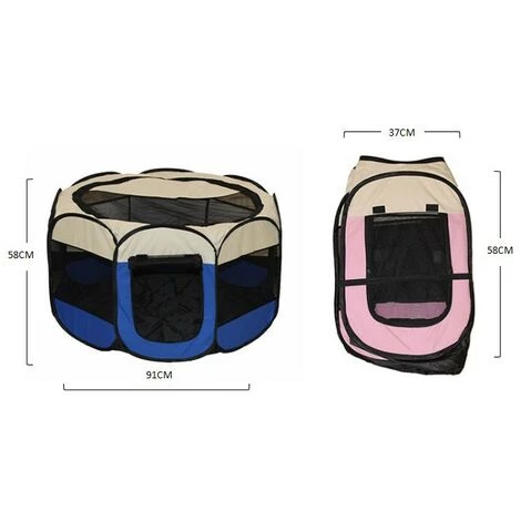 LANGRAY Chien Pet Playpen, Chien Pliable Tente, Résistant à L'eau, Abat-Jour Amovible Pen Kennel Pour Chien, Chat, Chiot (Rouge)-91*91*58cm 5 LANGRAY Chien Pet Playpen, Chien Pliable Tente, Résistant à L'eau, Abat-Jour Amovible Pen Kennel Pour Chien, Chat, Chiot (Rouge)-91*91*58cm – Image 5