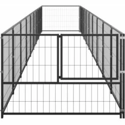 TRUE DEAL Chenil Noir 9 M² Acier -Niche, chenil, enclos et parc pour chien Soldes 2022 57822051 3