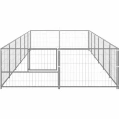 TRUE DEAL Chenil Argenté 12 M² Acier -Niche, chenil, enclos et parc pour chien Soldes 2022 57822102 3