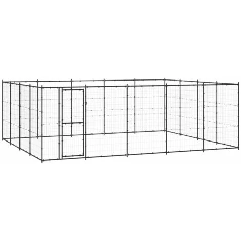 TRUE DEAL Chenil D'extérieur Pour Chiens Acier 24,2 M² 1 TRUE DEAL Chenil D'extérieur Pour Chiens Acier 24,2 M²