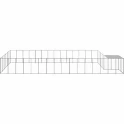 TRUE DEAL Chenil Argenté 26,62 M² Acier -Niche, chenil, enclos et parc pour chien Soldes 2022 57822206 3