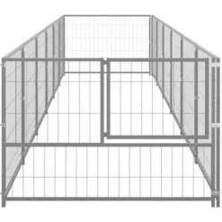 TRUE DEAL Chenil Argenté 6 M² Acier -Niche, chenil, enclos et parc pour chien Soldes 2022 57825872 3