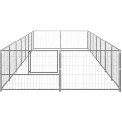 TRUE DEAL Chenil Argenté 14 M² Acier 7 TRUE DEAL Chenil Argenté 14 M² Acier -Niche, chenil, enclos et parc pour chien Soldes 2022 57826264 3