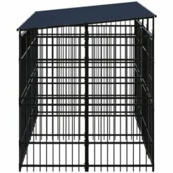 TRUE DEAL Chenil D'extérieur Avec Toit Pour Chiens Acier 7,37 M² -Niche, chenil, enclos et parc pour chien Soldes 2022 57826357 3