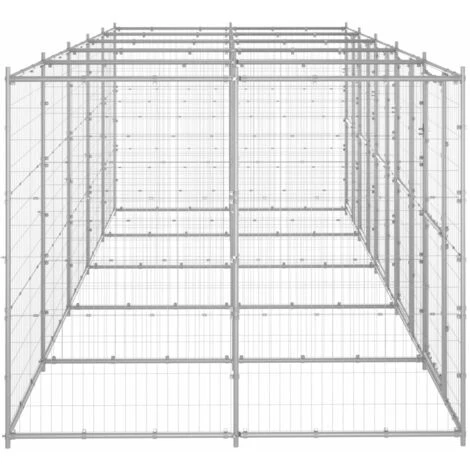 TRUE DEAL Chenil Extérieur Acier Galvanisé 12,1 M² 3 TRUE DEAL Chenil Extérieur Acier Galvanisé 12,1 M² – Image 3
