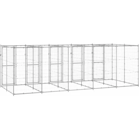 TRUE DEAL Chenil Extérieur Acier Galvanisé 12,1 M² 4 TRUE DEAL Chenil Extérieur Acier Galvanisé 12,1 M² – Image 4