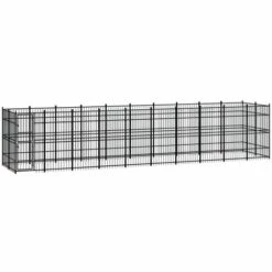 TRUE DEAL Chenil D'extérieur Pour Chiens Acier 18,43 M²