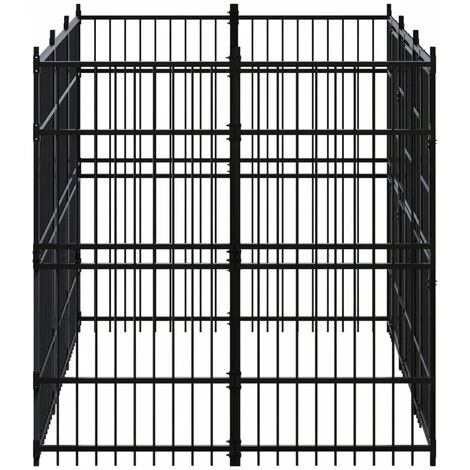 TRUE DEAL Chenil D'extérieur Pour Chiens Acier 5,53 M² 3 TRUE DEAL Chenil D'extérieur Pour Chiens Acier 5,53 M² – Image 3