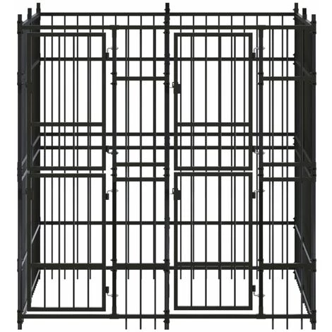 TRUE DEAL Chenil D'extérieur Pour Chiens Acier 3,69 M² 2 TRUE DEAL Chenil D'extérieur Pour Chiens Acier 3,69 M² – Image 2