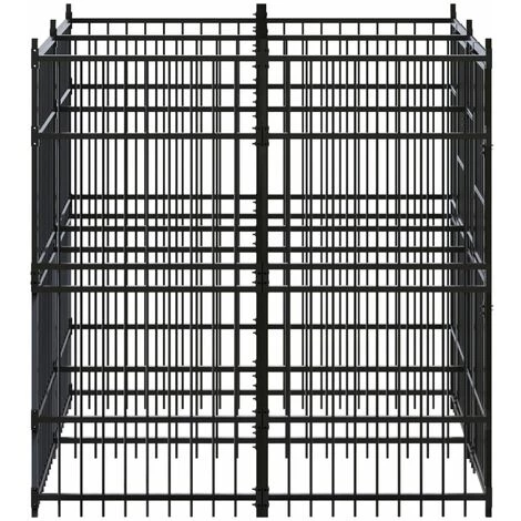 TRUE DEAL Chenil D'extérieur Pour Chiens Acier 3,69 M² 3 TRUE DEAL Chenil D'extérieur Pour Chiens Acier 3,69 M² – Image 3