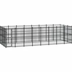 TRUE DEAL Chenil D'extérieur Pour Chiens Acier 22,12 M²