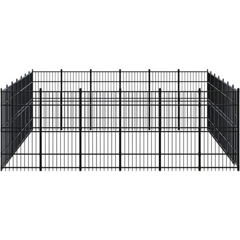 TRUE DEAL Chenil D'extérieur Pour Chiens Acier 38,71 M² 3 TRUE DEAL Chenil D'extérieur Pour Chiens Acier 38,71 M² – Image 3