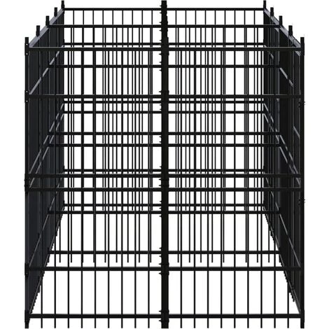 TRUE DEAL Chenil D'extérieur Pour Chiens Acier 11,06 M² 3 TRUE DEAL Chenil D'extérieur Pour Chiens Acier 11,06 M² – Image 3