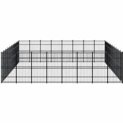 TRUE DEAL Chenil D'extérieur Pour Chiens Acier 73,73 M² -Niche, chenil, enclos et parc pour chien Soldes 2022 57827099 3