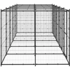 TRUE DEAL Chenil Extérieur Acier 12,1 M² -Niche, chenil, enclos et parc pour chien Soldes 2022 57829258 3