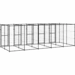 TRUE DEAL Chenil Extérieur Acier 12,1 M² -Niche, chenil, enclos et parc pour chien Soldes 2022 57829258 4