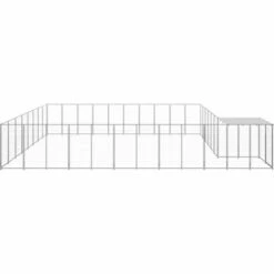 TRUE DEAL Chenil Argenté 25,41 M² Acier -Niche, chenil, enclos et parc pour chien Soldes 2022 57829302 3