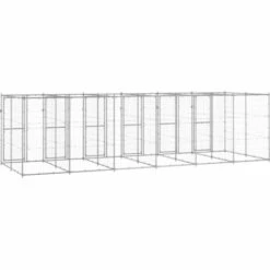 TRUE DEAL Chenil Extérieur Acier Galvanisé 14,52 M² -Niche, chenil, enclos et parc pour chien Soldes 2022 57829604 4