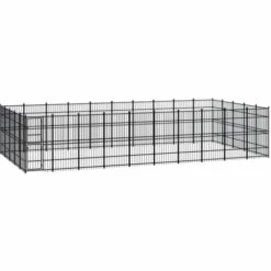 TRUE DEAL Chenil D'extérieur Pour Chiens Acier 46,08 M²