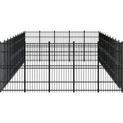 TRUE DEAL Chenil D'extérieur Pour Chiens Acier 46,08 M² -Niche, chenil, enclos et parc pour chien Soldes 2022 57833852 3