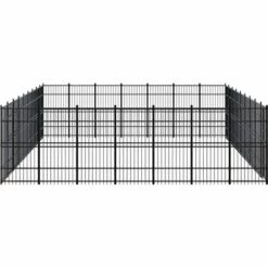 TRUE DEAL Chenil D'extérieur Pour Chiens Acier 58,06 M² -Niche, chenil, enclos et parc pour chien Soldes 2022 57834160 3