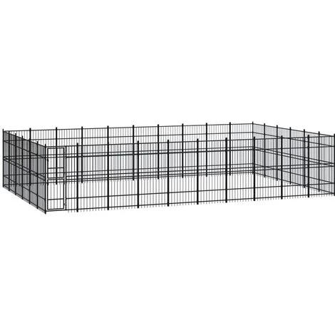 TRUE DEAL Chenil D'extérieur Pour Chiens Acier 55,3 M² 1 TRUE DEAL Chenil D'extérieur Pour Chiens Acier 55,3 M²