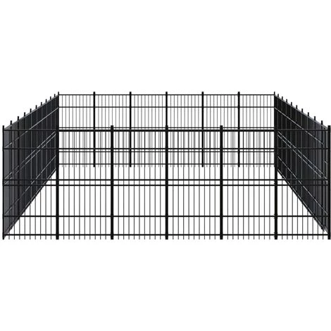 TRUE DEAL Chenil D'extérieur Pour Chiens Acier 55,3 M² 3 TRUE DEAL Chenil D'extérieur Pour Chiens Acier 55,3 M² – Image 3