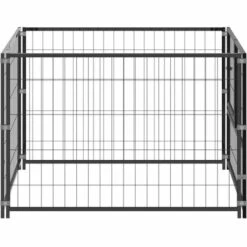 INLIFE Chenil Noir 100x100x70 Cm Acier -Niche, chenil, enclos et parc pour chien Soldes 2022 57884540 3
